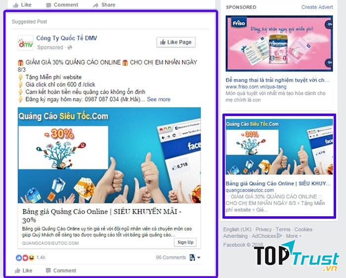 Đưa fanpage vào các ấn phẩm quảng cáo