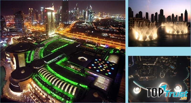 Toàn cảnh Dubai Mall về đêm