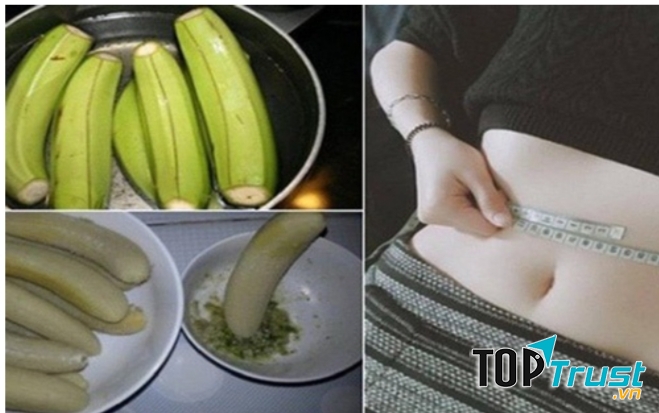 Chuối xanh luộc có tác dụng giảm cân