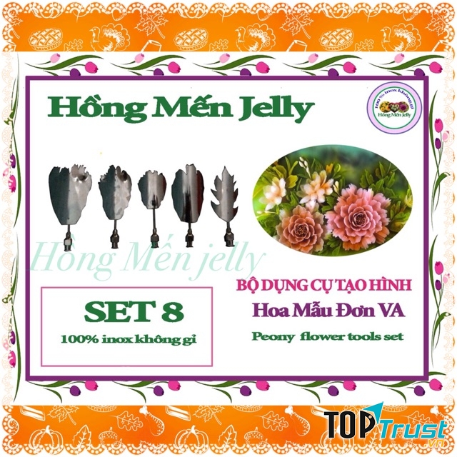 Bộ dụng cụ set 8 món inox