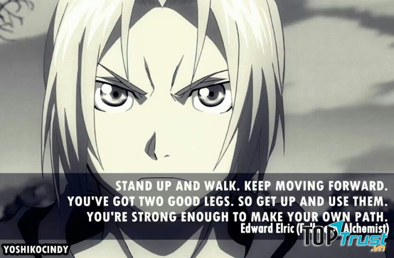 Walk on your own. Move forward.