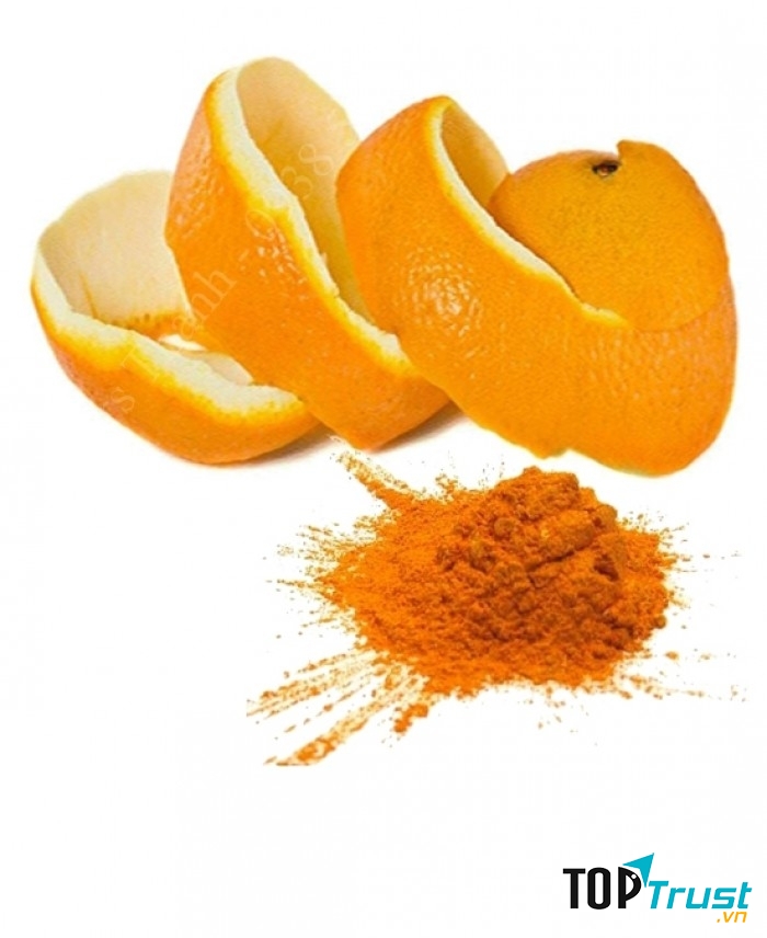 Dùng bột vỏ cam đắp lên vùng da