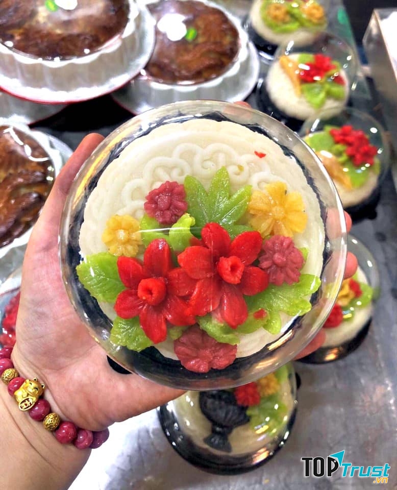 Bánh dẻo với họa tiết vô cùng bắt mắt của Dương Dương