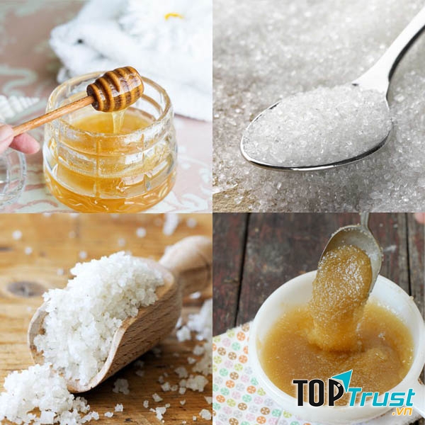 Tẩy da chết bằng đường, mật ong