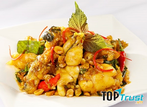 Ếch xào Tía Tô - Nguồn Internet