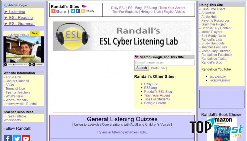 Esl-lab sẽ là trang web cực kì hữu dụng cho những ai cần luyện nghe tiếng Anh