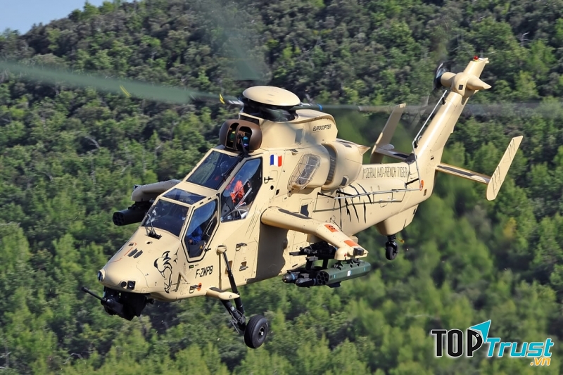 Eurocopter Tiger xếp vị trí thứ 4 trong danh sách những chiếc trực thăng hiện đại nhất thế giới.