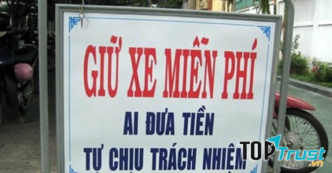 Giữ xe miễn phí