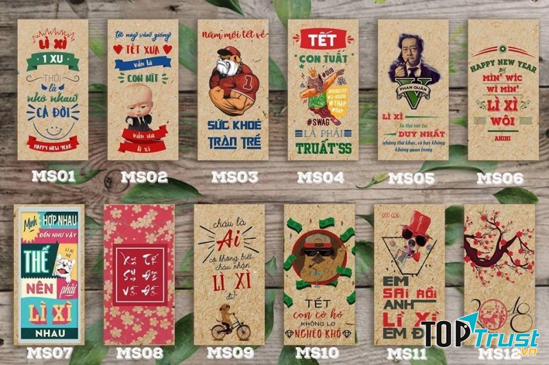 12 mẫu lì xì độc đáo mà bạn có thể tìm mua