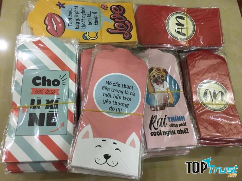 Những mẫu lì xì mang màu sắc trẻ trung, ngộ nghĩnh của shop