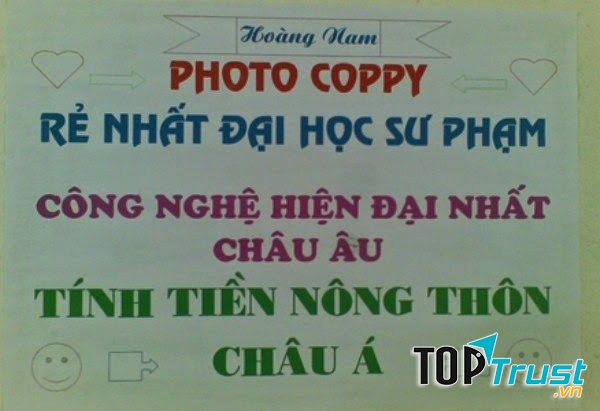 Photo copy tính tiền nông thôn Châu Á