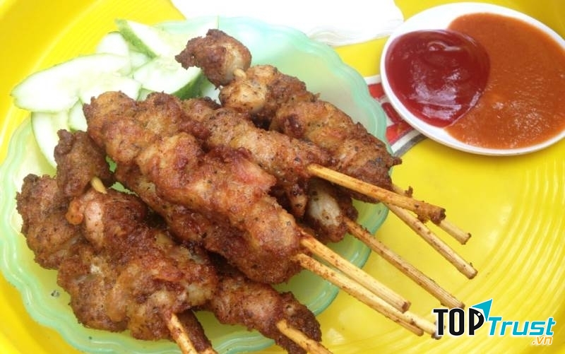 Hình ảnh gà xiên chiên