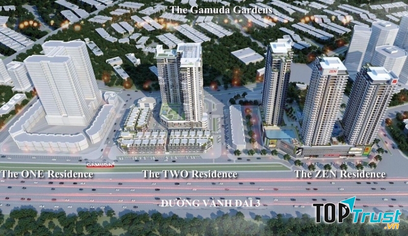 Phối cảnh toàn thể dự án Gamuda Gardens