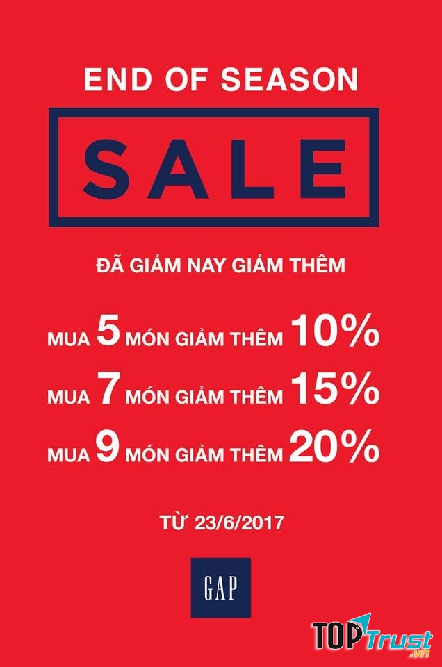 GAP giảm giá mạnh cuối mùa