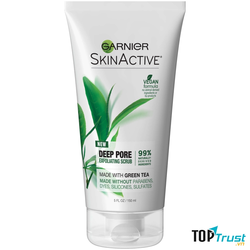 Garnier SkinActive Deep Pore Exfoliating Face Scrub with Green Tea
