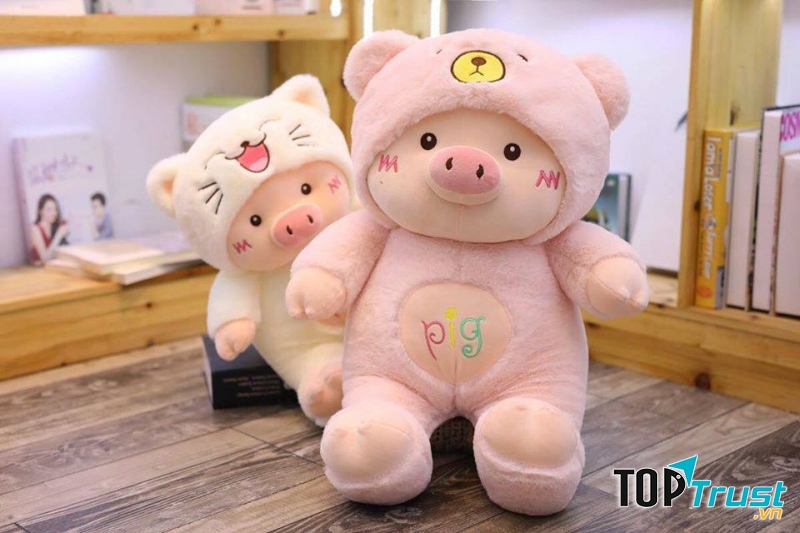 Gấu bông hồng đáng yêu