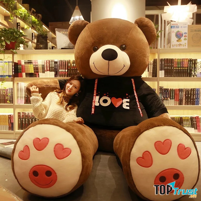 Những chú gấu bông có kích thước đa dạng