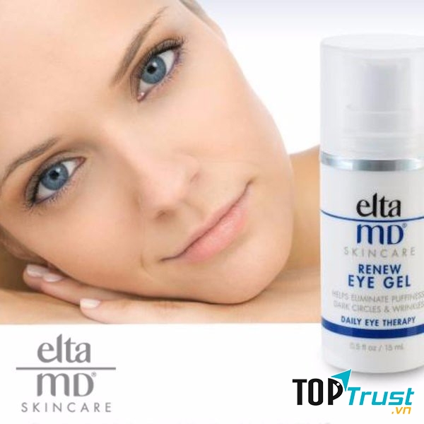 EltaMD Renew Eye Gel giúp làm giảm bọng mắt, quầng thâm, và nếp nhăn, giúp làn da sáng và khỏe hơn