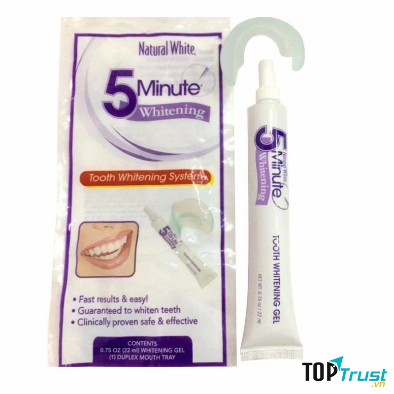 Gel làm trắng răng Natural White 5 minute Whitening 22 m
