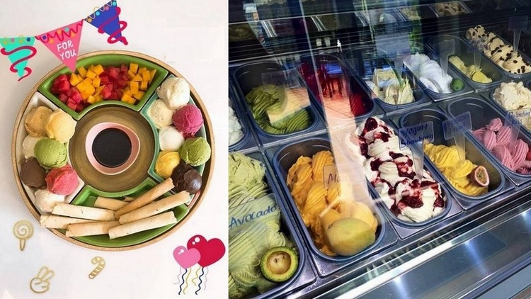 Một số vị kem tại Gelato Italia