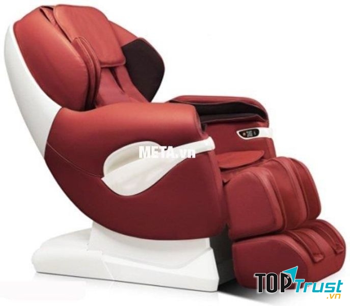Ghế massage toàn thân Maxcare Max-686 màu đỏ đô pha trắng hiện đại