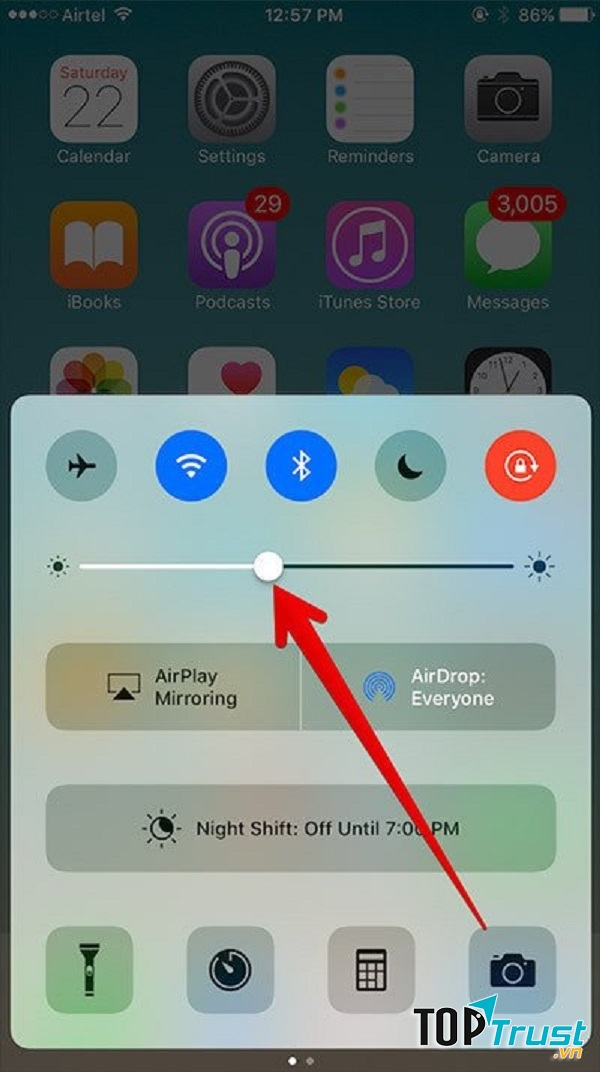 Giảm độ sáng màn hình
