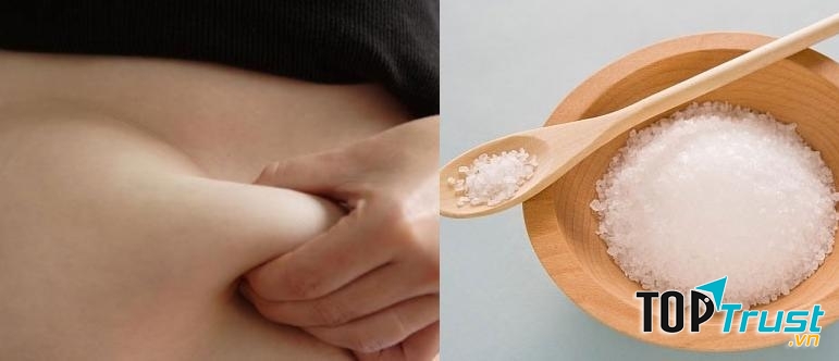 Chăm sóc da bụng sau sinh bằng muối biển