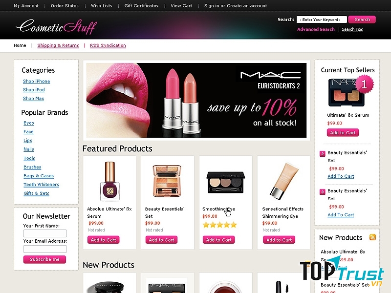 Giao diện gian hàng online phải đẹp, bắt mắt và thân thiện với người mua