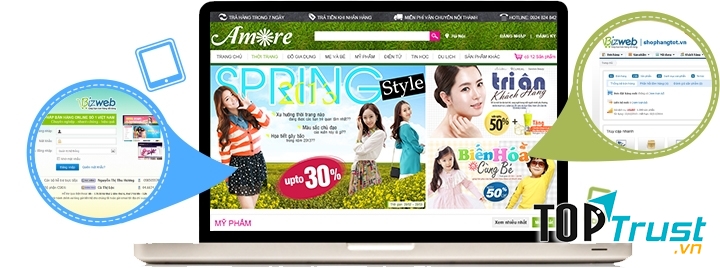 Giao diện gian hàng online phải đẹp, bắt mắt và thân thiện với người mua