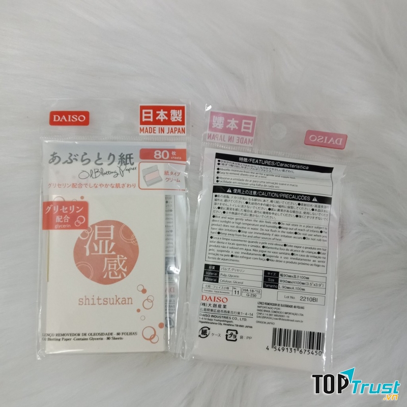 Giấy thấm dầu Daiso Japan Oil Blotting Washi Paper