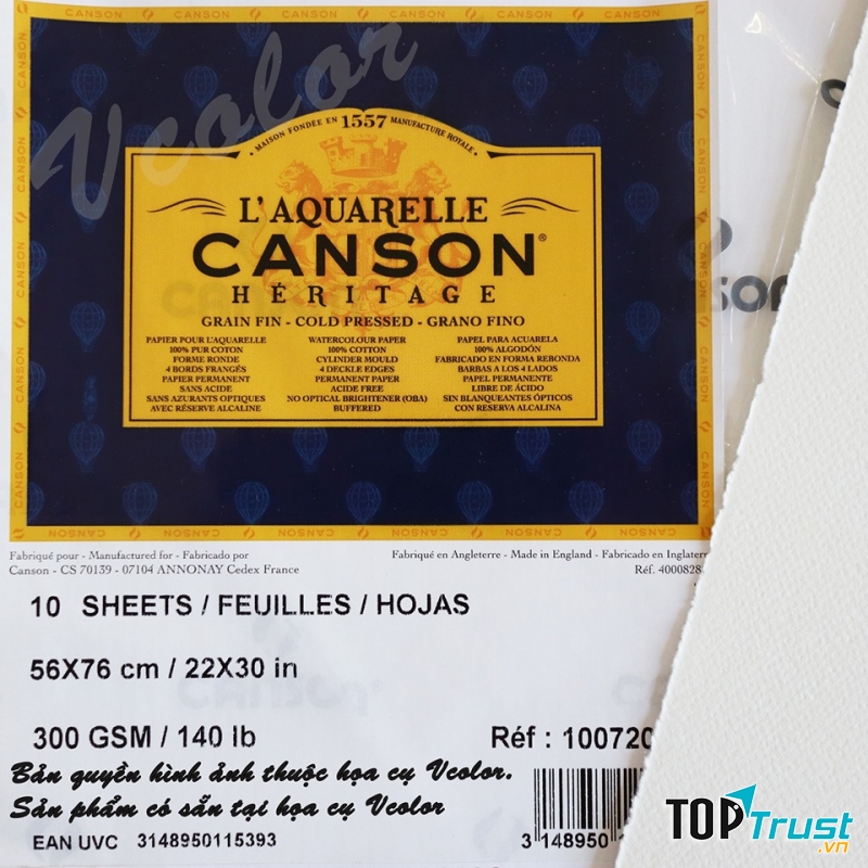 Giấy vẽ màu nước Canson Heritage