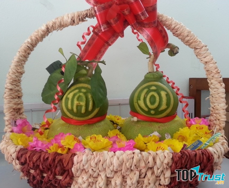Giỏ quà Tết với những món quà quê dân dã