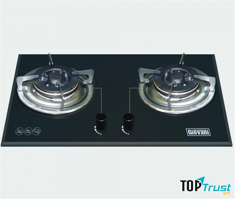 Bếp gas âm Giovani đen.