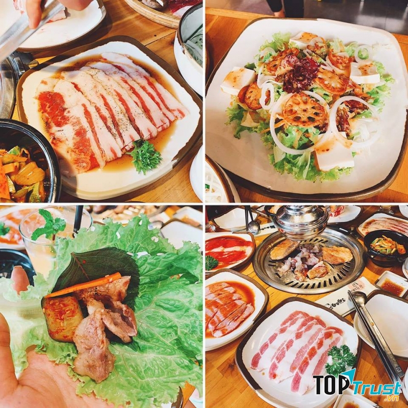 Trời lạnh mà được thưởng thức miếng thịt cuộn rau tại Gogi thì quả không gì sánh bằng