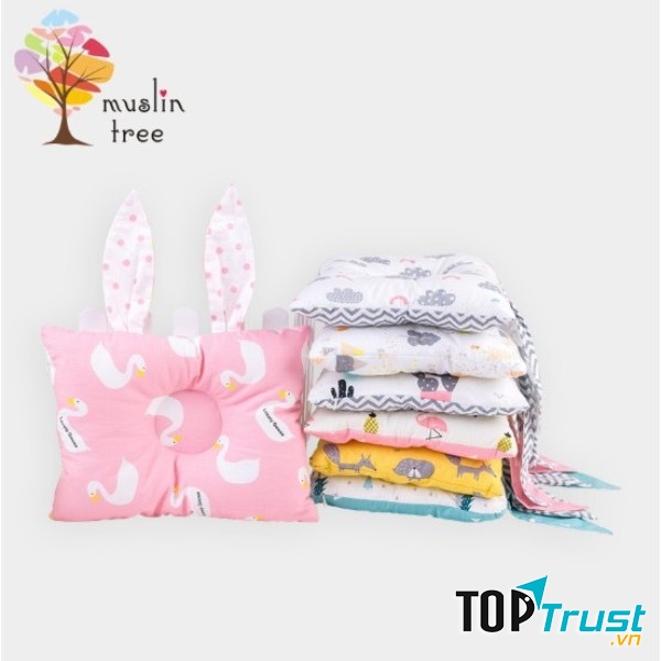 Gối chống bẹp đầu thương hiệu Muslin Tree