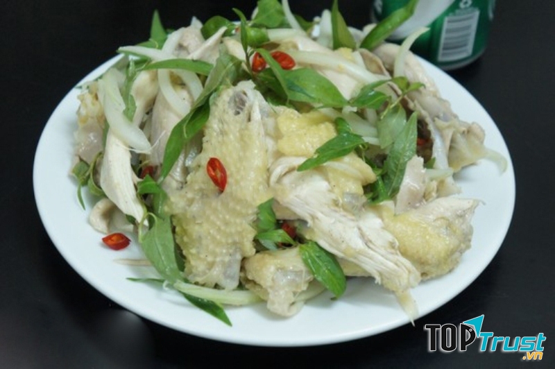 Món gỏi gà hành tây