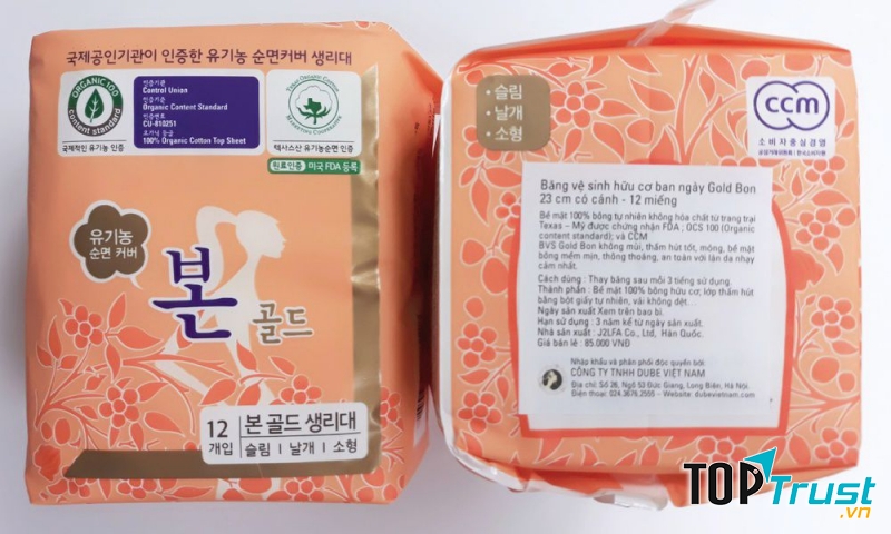 ﻿﻿Băng Vệ Sinh Hữu Cơ Gold Bon
