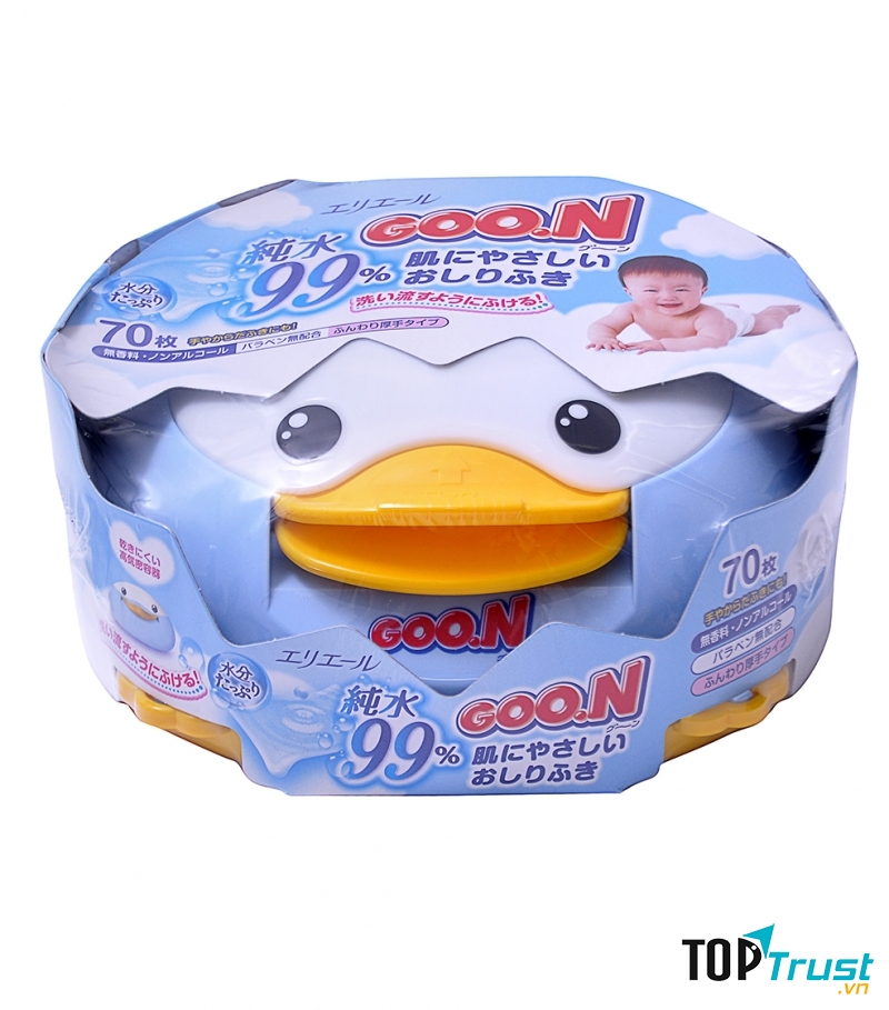 Giấy ướt mềm mịn và dai, không cồn và không tẩm hương liệu nên bạn có thể hoàn toàn an tâm khi lựa chọn sử dụng cho da em bé.