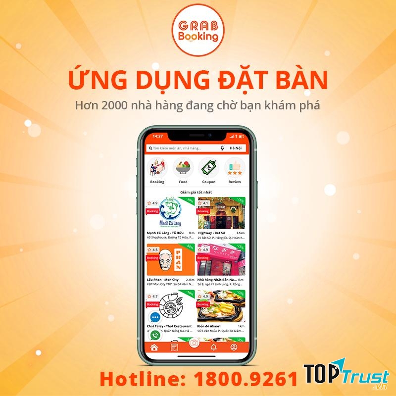 Ứng dụng đặt bàn Grabooking