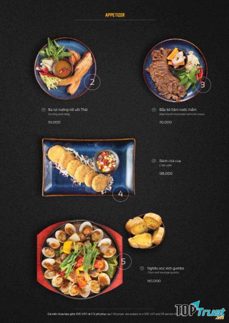 Menu Guru Sports Bar - Kỳ Đồng