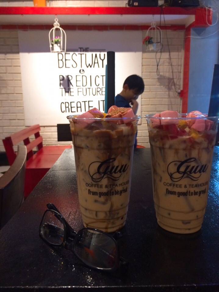 Trà sữa kẹo ở GUU một trong những món ngon và đặc biệt ở quán :))