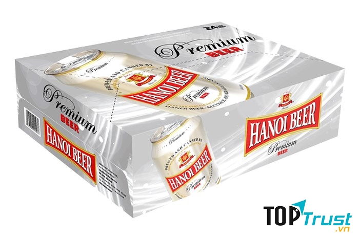 Habeco Hanoi Beer Premium (Việt Nam, Thùng 24 Lon 330ml)