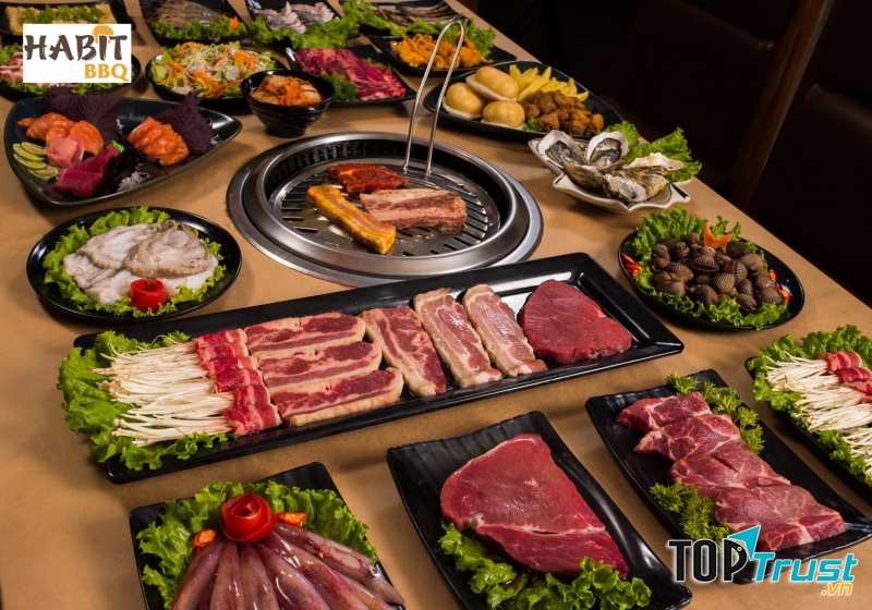 Nhà hàng Habit BBQ với phong cách buffet nướng với menu cực phong phú