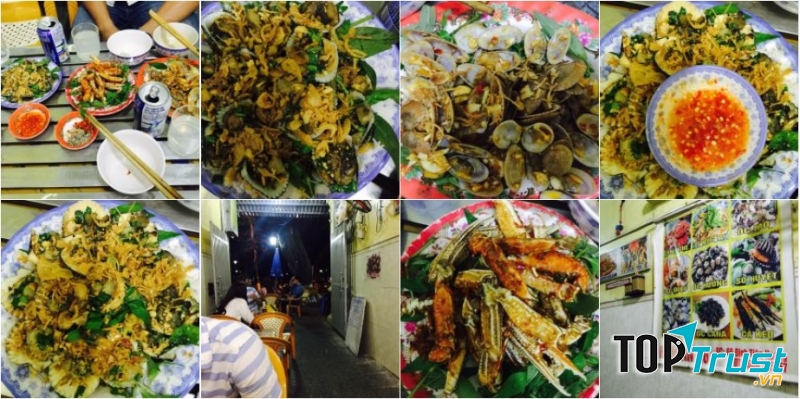 Hải sản của quán là hải sản tươi nên khi chế biến món ăn cũng giữ nguyên độ ngọt tự nhiên
