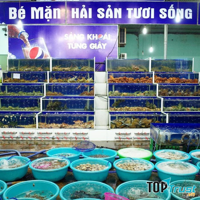 Hải sản bé Mặn luôn đảm bảo độ tươi sống