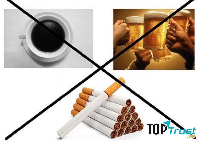 Hạn chế bia rượu và các chất kích thích