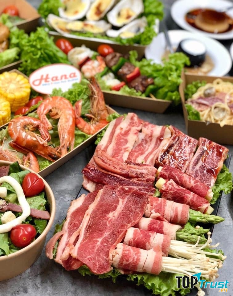Hana Buffet là một nhà hàng theo phong cách Hàn Quốc.