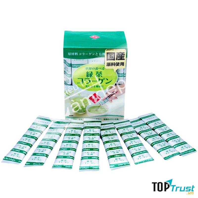 HANAMAI - Green Tea Collagen - Collagen Dạng Bột Chiết Xuất Từ Trà Xanh: