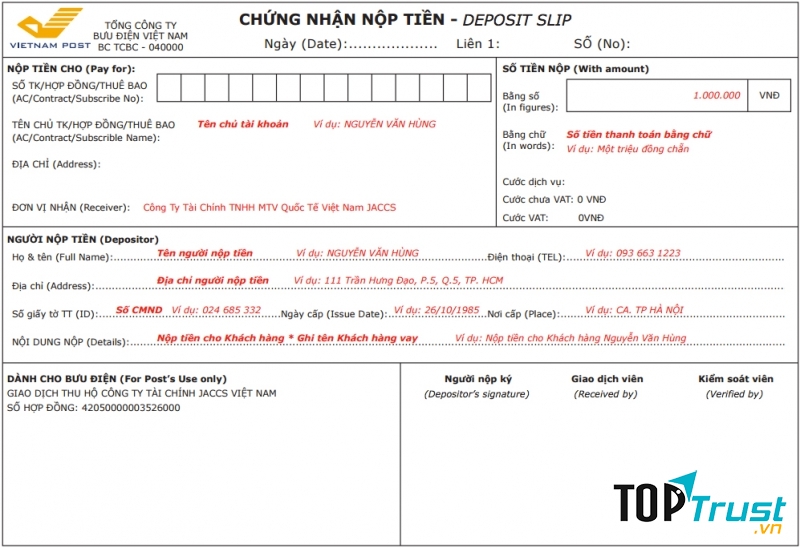 Chứng nhận thanh toán