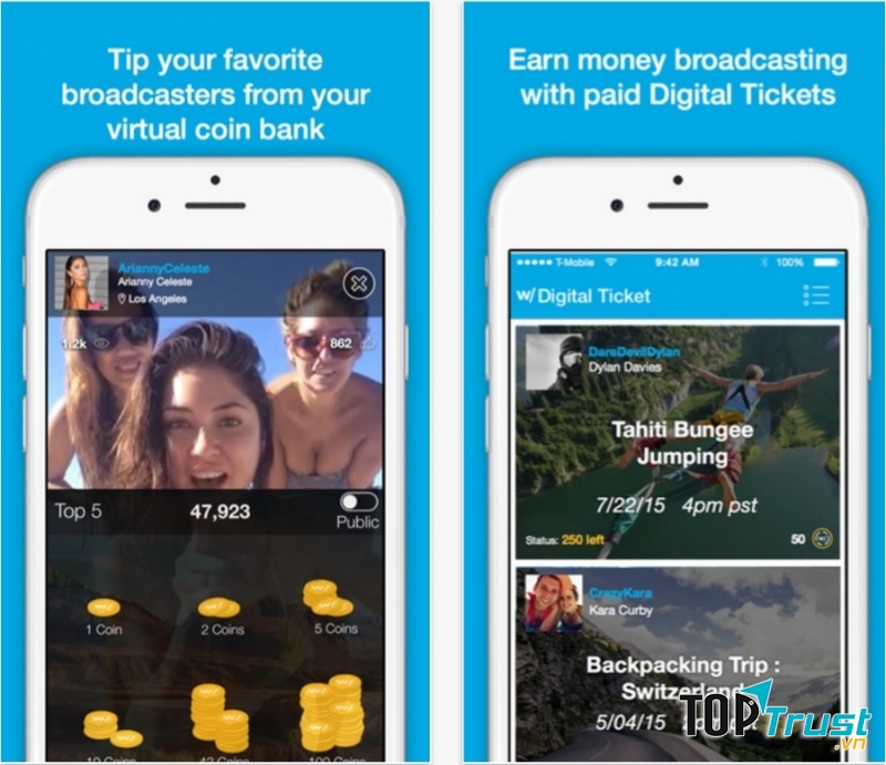 Live stream trên Hangw